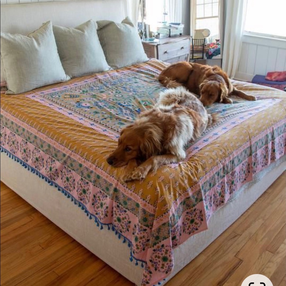 NWT Bohemian Bedspread Coverlet Tapestry Folk Art